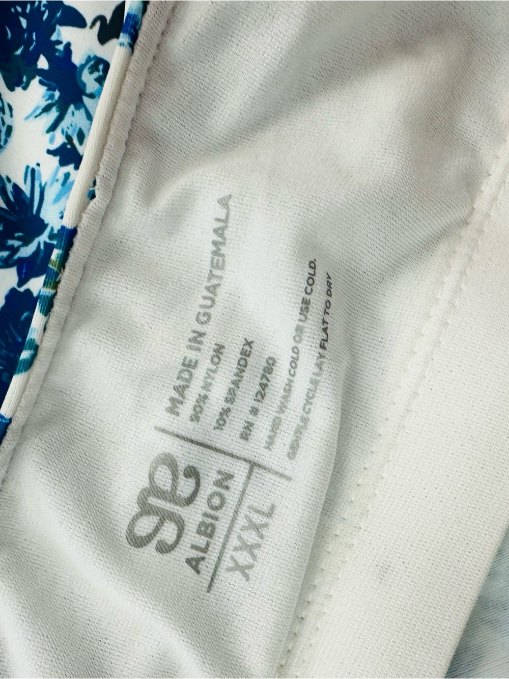 Albion Bella Tankini Top in Santorini Blue Floral Swimsuit Size XXXL - Picture 10 of 10